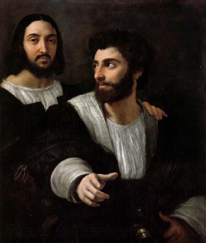 RAFFAELLO Sanzio Together with a friend of a self-portrait